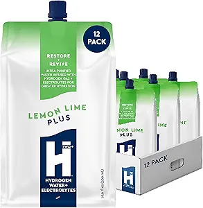HTWO+ Lemon Lime Hydrogen Water (12-Pack, 16.9oz)