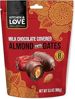 Kitchen & Love Milk Chocolate Covered Almond Stuffed Dates