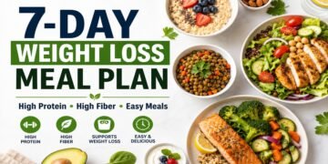 7-DAY WEIGHT LOSS MEAL PLAN High Protein based and High Fiber Easy Meals